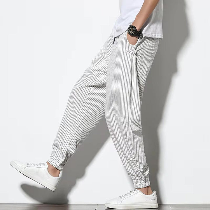 Kaizen | Gestreifte Jogginghose im urbanen Look