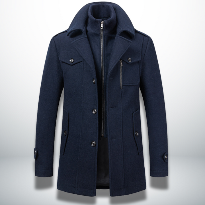 Alessio | Warmer Herrenmantel mit feiner Textur