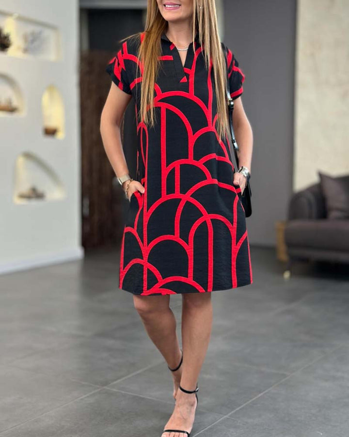 Aleydis | Midikleid mit Klappärmeln aus Leinen