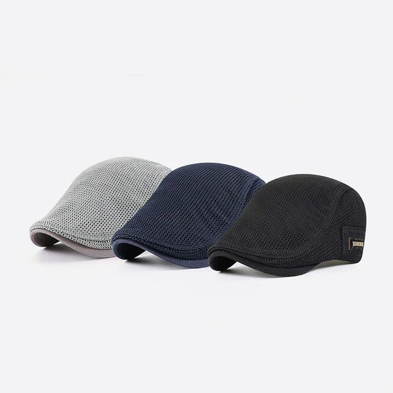 Beret Stilvolle, atmungsaktive Baskenmütze für Männer im Retro-Look