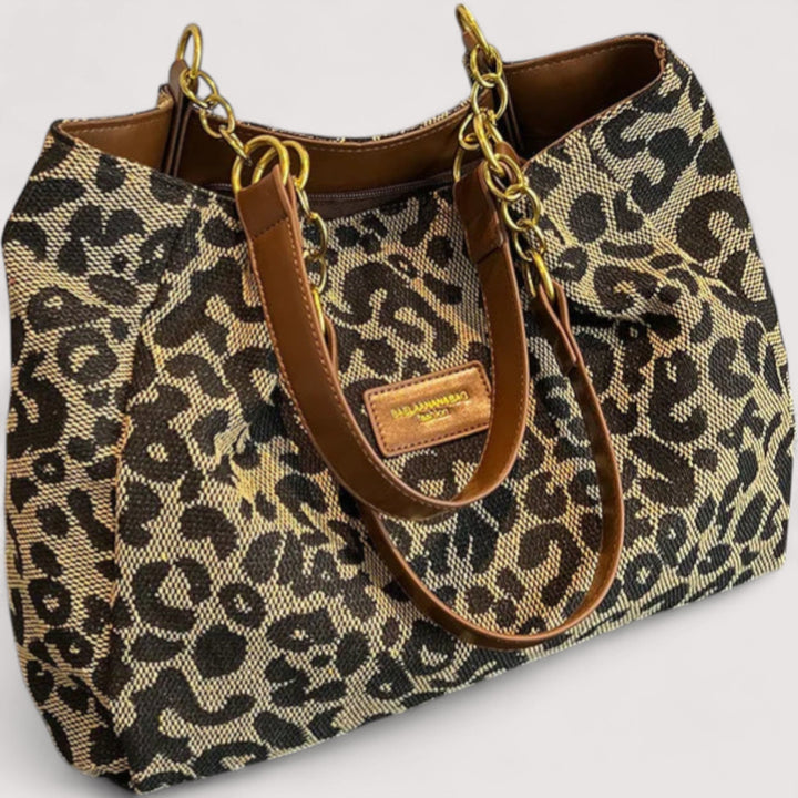 Mila | Leopardenmuster Canvas-Shopper für Damen