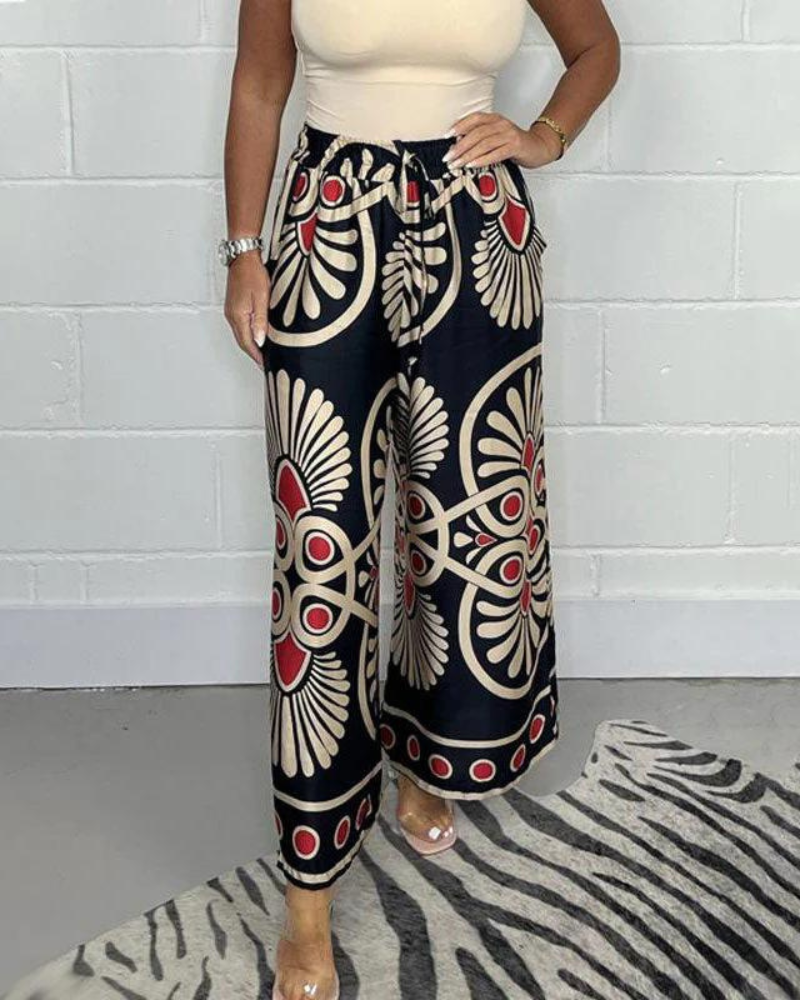 Aya | Weite Satinhose mit elegantem Schnitt