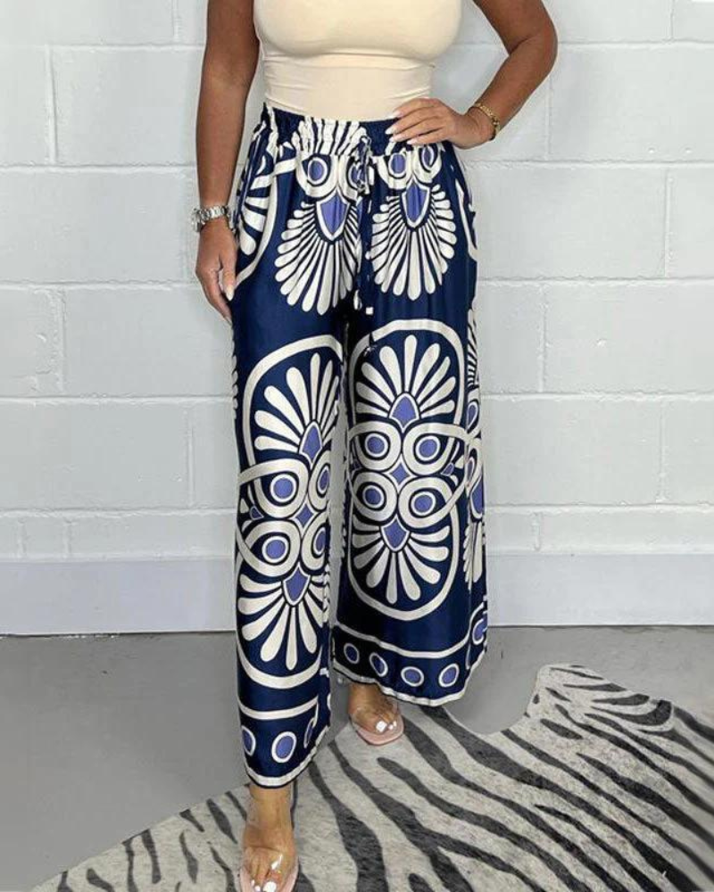 Aya | Weite Satinhose mit elegantem Schnitt