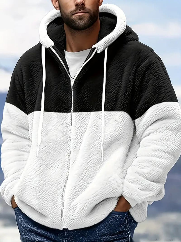 Jonas | Warme Fleecejacke mit Kapuze für Herren