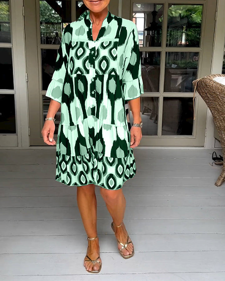 Karen | Bedrucktes Kleid mit floralen und modernen Mustern