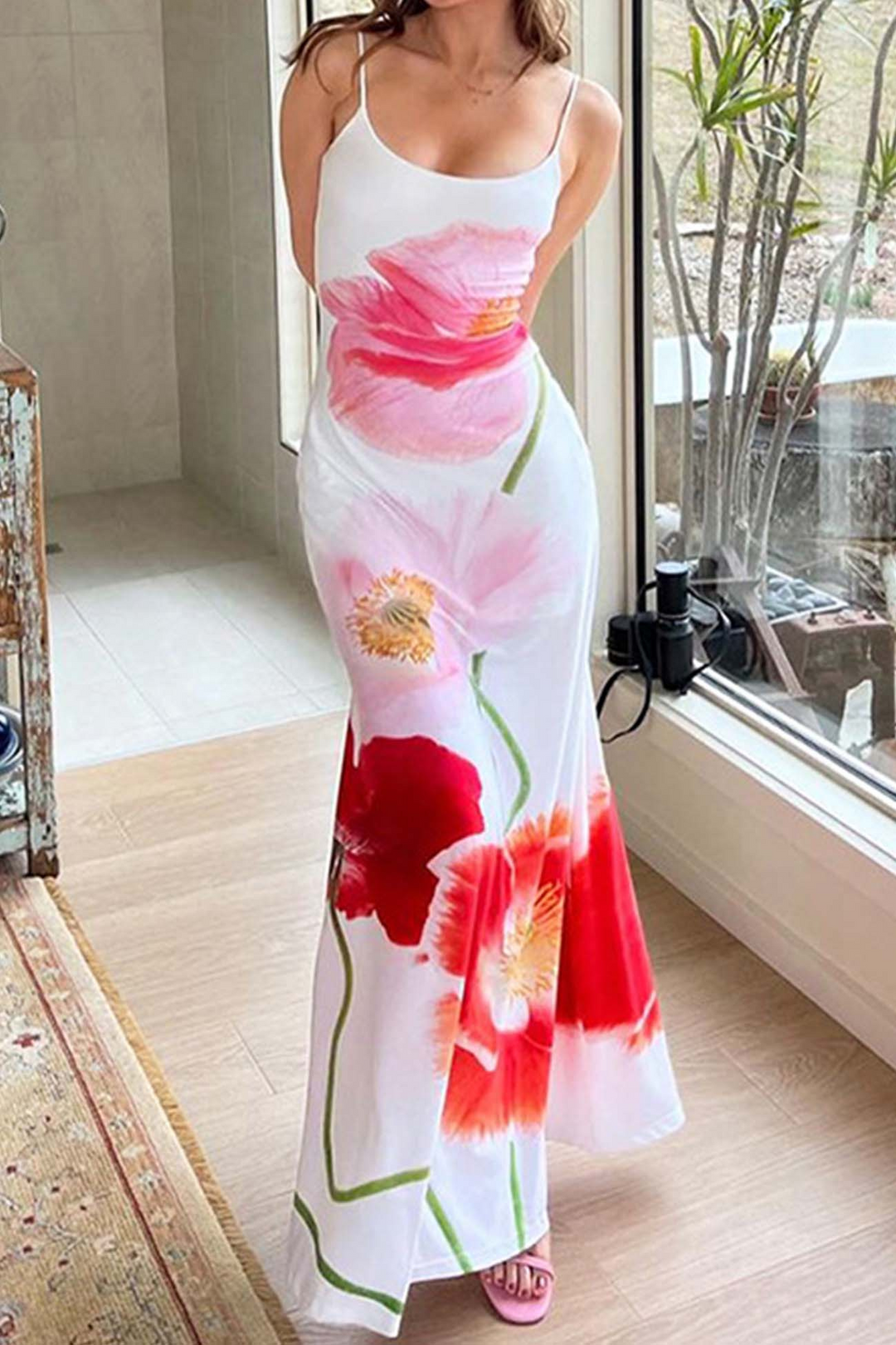 ROSSA | Geblümtes Kleid in Maxilänge