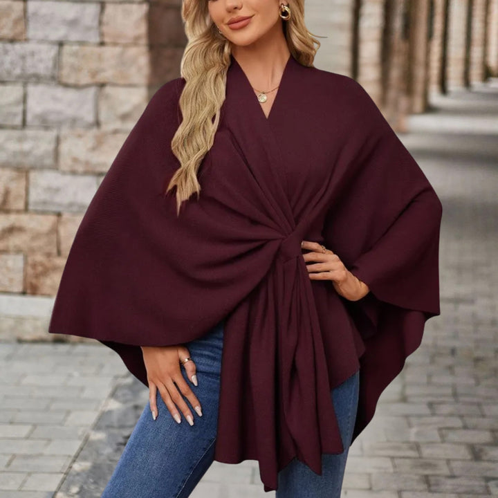 Nina | Zeitloser Damen Poncho für Alltag & Freizeit