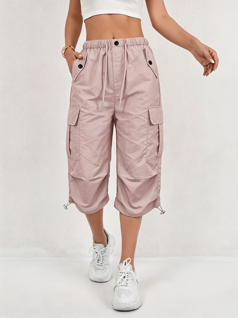 Greta | Dreiviertel Cargohose Damen Casual Chic