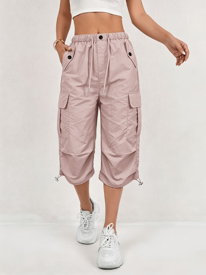 Greta | Dreiviertel Cargohose Damen Casual Chic