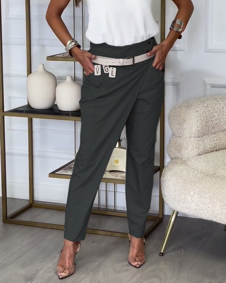 Mila | Hose mit modischem Gürtel und weitem Bein
