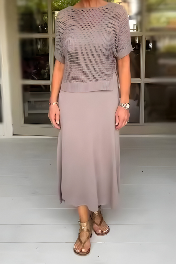 Mila | Feminines Damen-Sommerkleid mit Strick