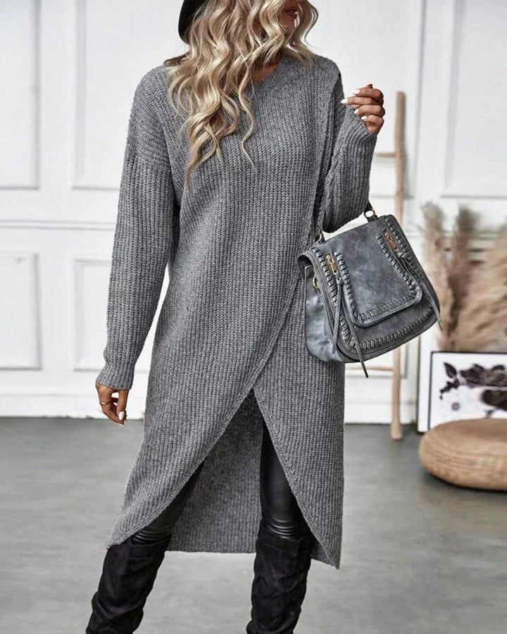 Agnes | Langer Damenpullover im modernen Oversize-Stil