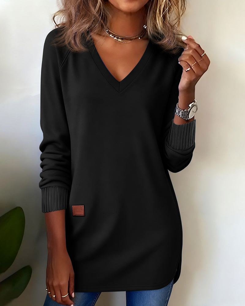 Emma | Modischer Damen Pullover V-Ausschnitt elegant