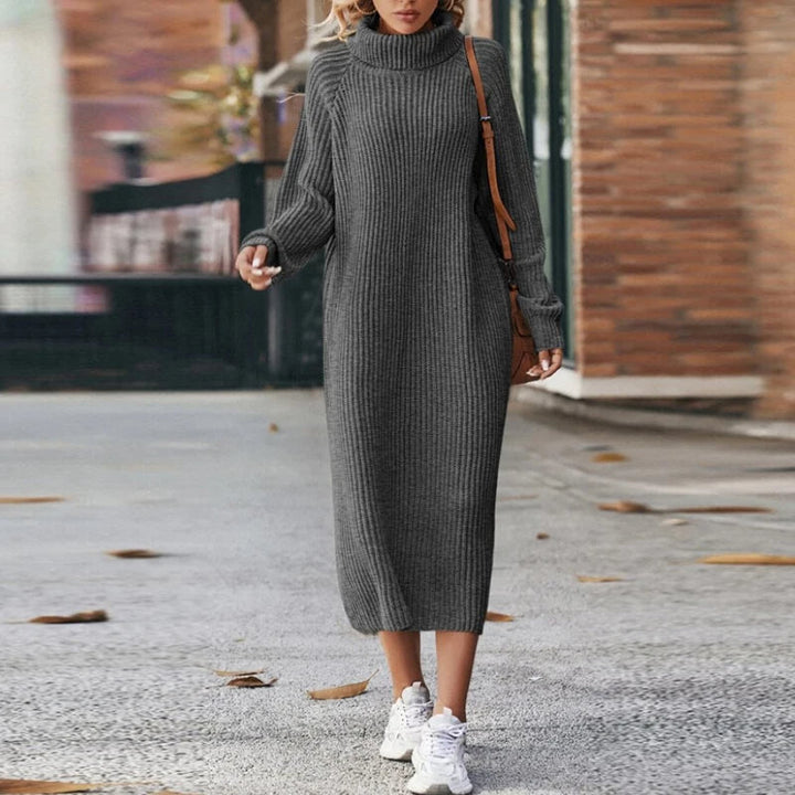 Dina | Langes Strickkleid Damen modern & stilvoll tragbar