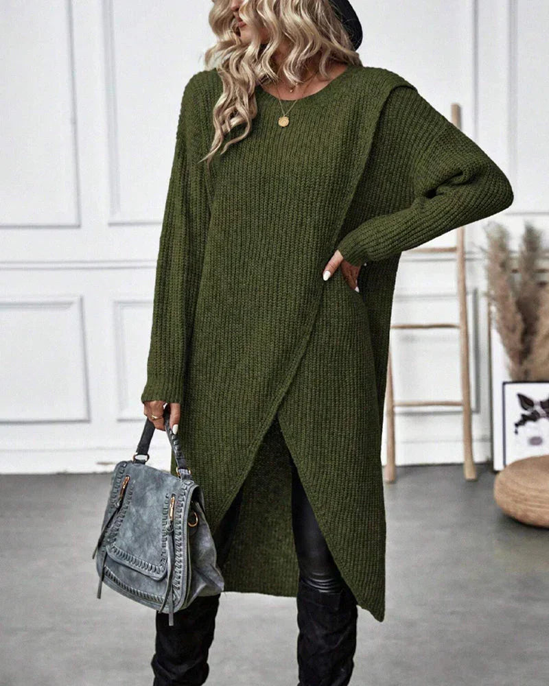 Agnes | Langer Damenpullover im modernen Oversize-Stil