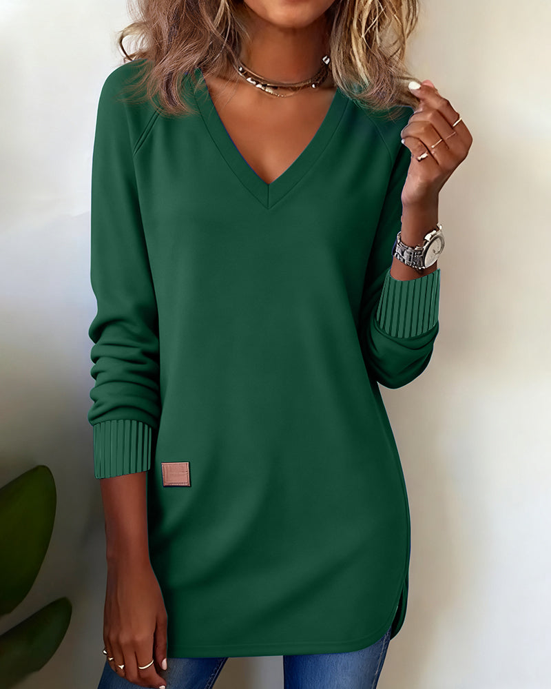 Emma | Modischer Damen Pullover V-Ausschnitt elegant