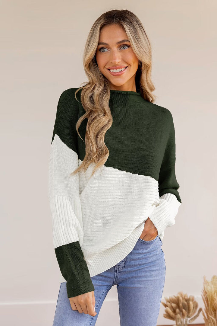 Ava | Strickpullover mit Zopfmuster und Rundhalsausschnitt