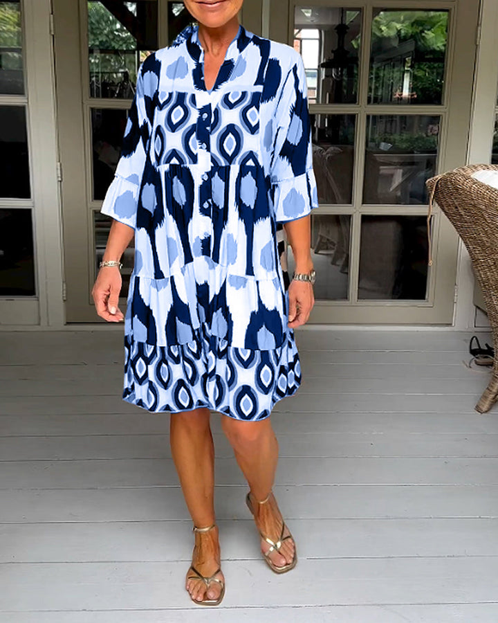 Karen | Bedrucktes Kleid mit floralen und modernen Mustern