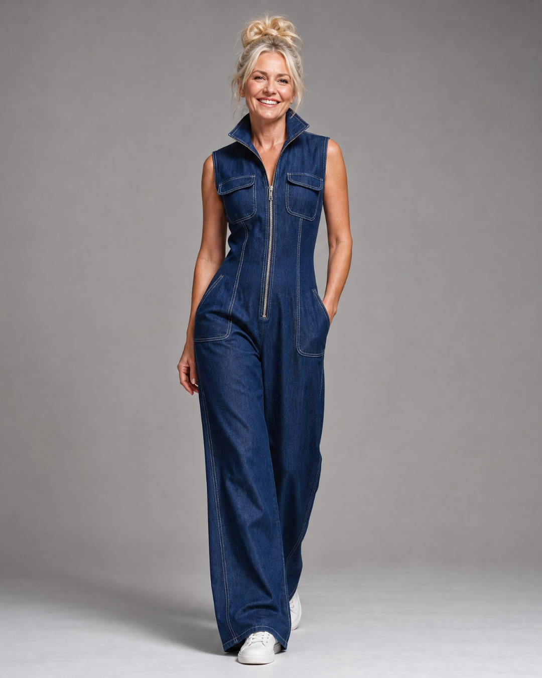Mia | Eleganter Denim Jumpsuit Damen Chic