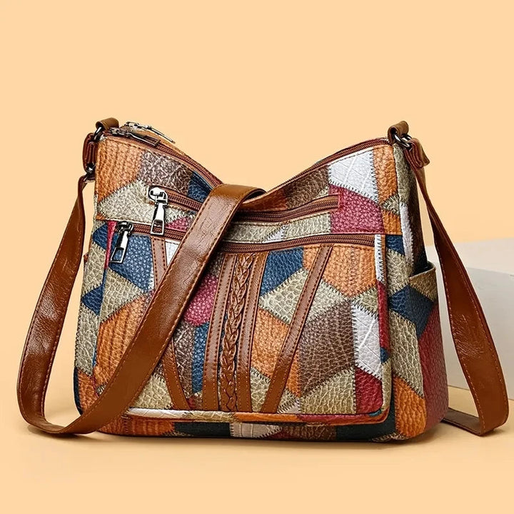 Marina | Patchwork-Tasche aus veganem Leder