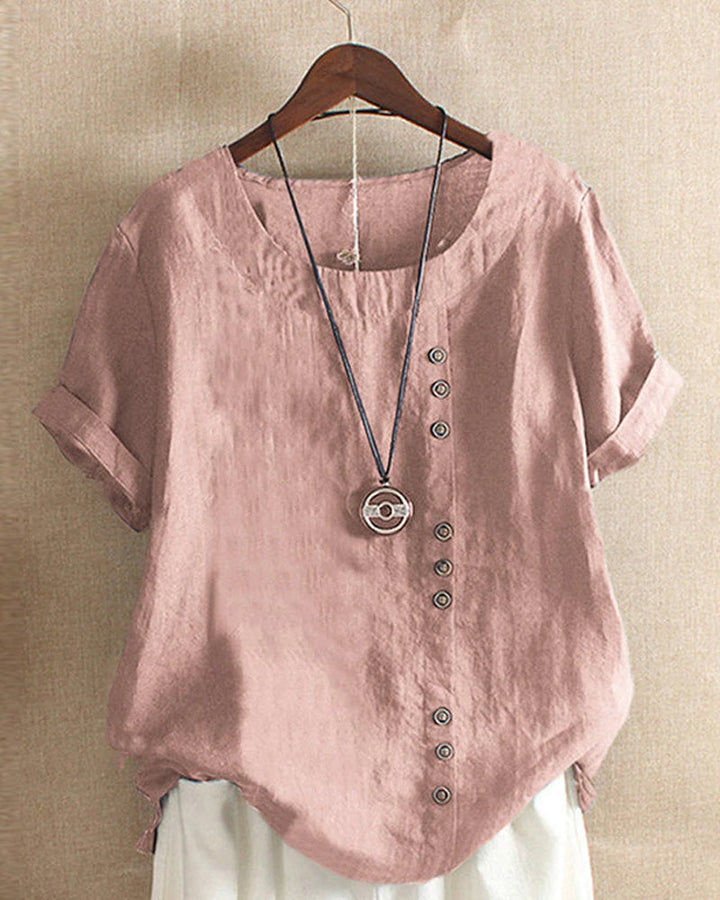 Amalia | Solid T-Shirt mit kurzen Ärmeln für den Sommer