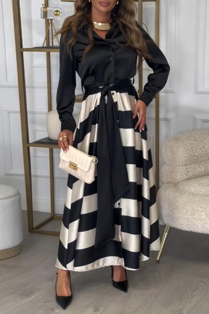 Scarlett | Gestreiftes Maxikleid für den stilvollen Auftritt