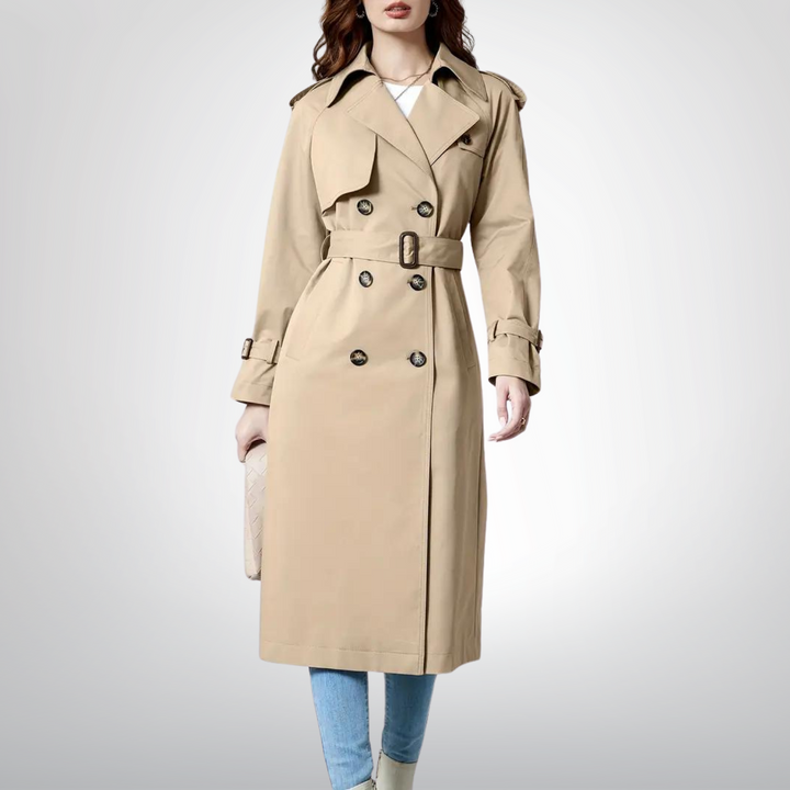 Evelina | Trenchcoat mit Gürtel & femininer Linie