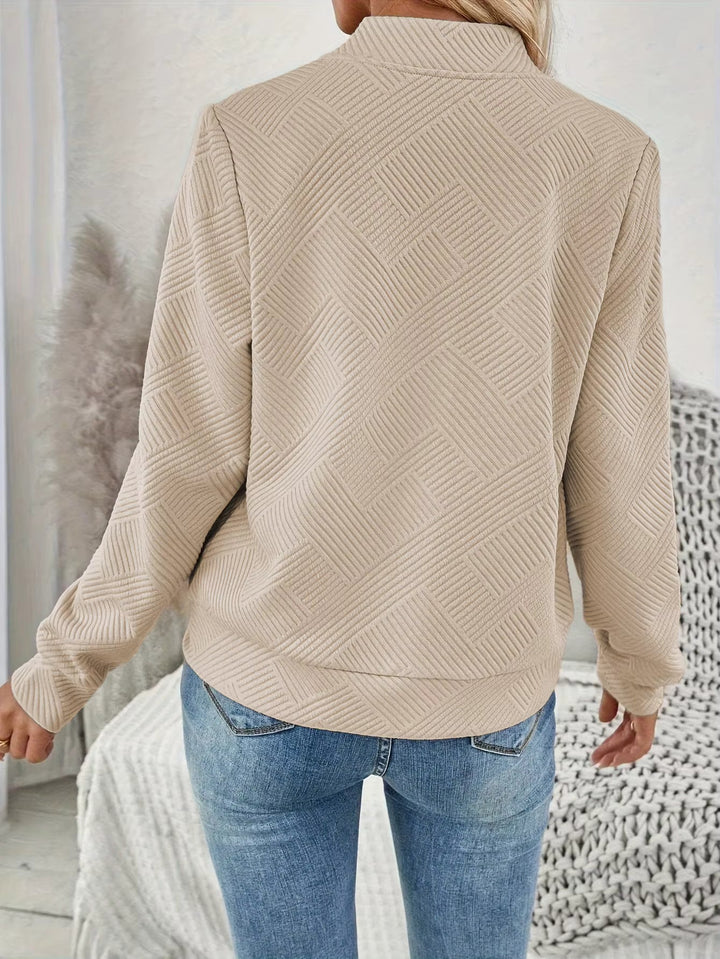 Tessa | Damenjacke mit Reißverschluss und feinem Muster