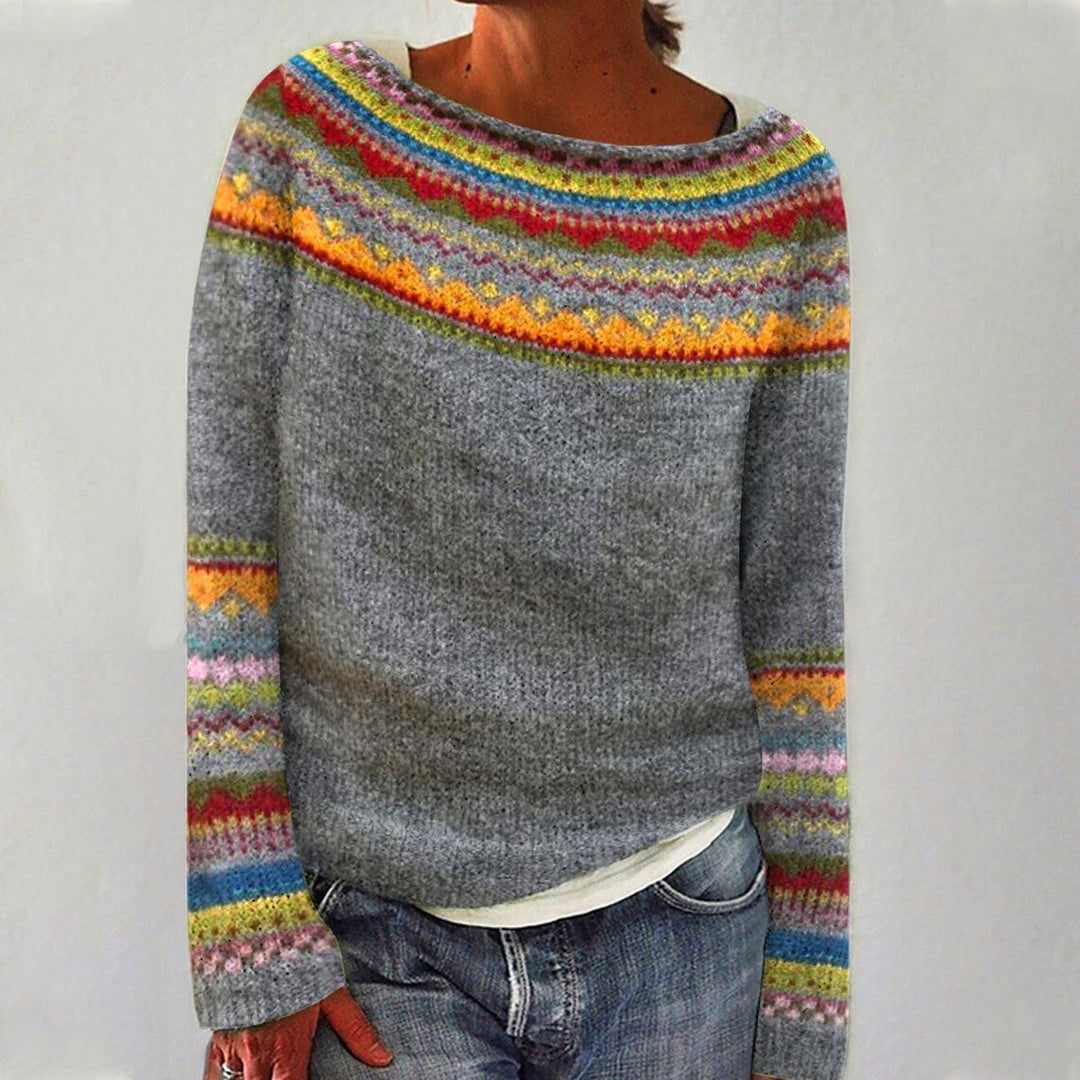 Rose | Retro-Herbstpullover mit einzigartigem Design