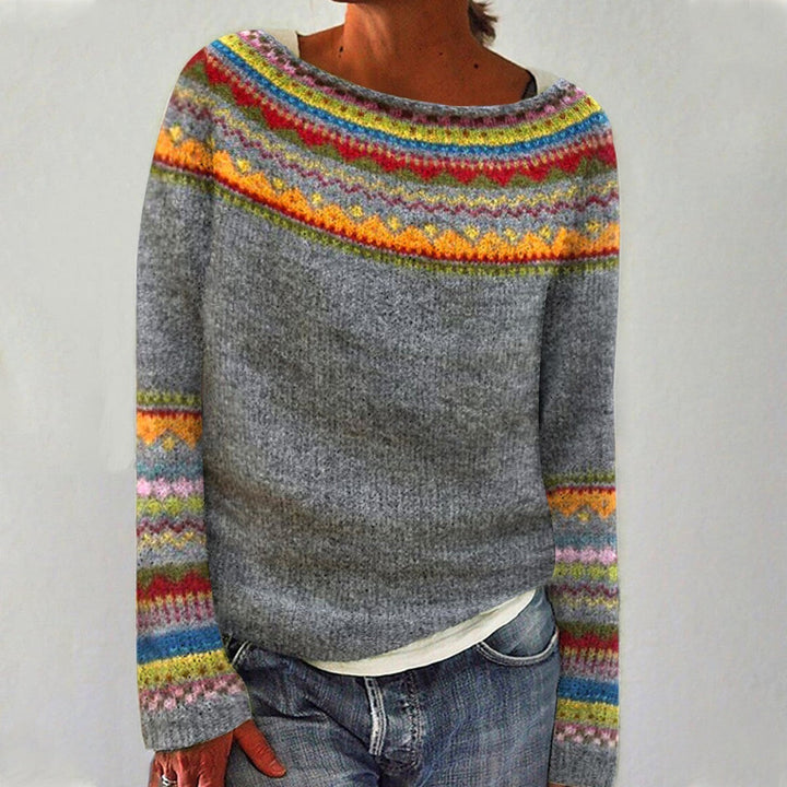 Rose | Retro-Herbstpullover mit einzigartigem Design