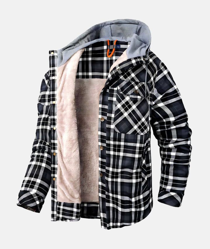 Gefütterte Jeansjacke für Herren mit Reißverschluss