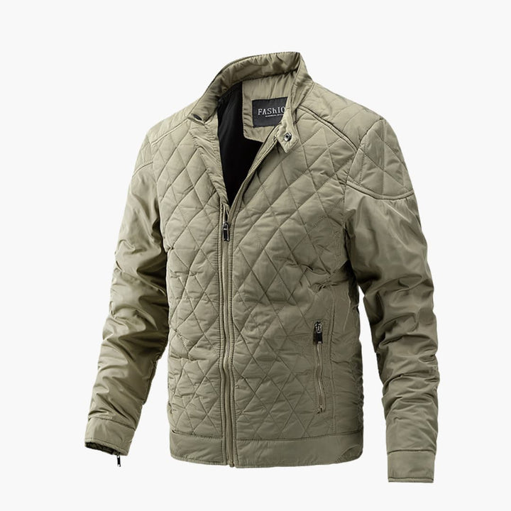 Friedrich | Gesteppte Motorradjacke im Bikerstil