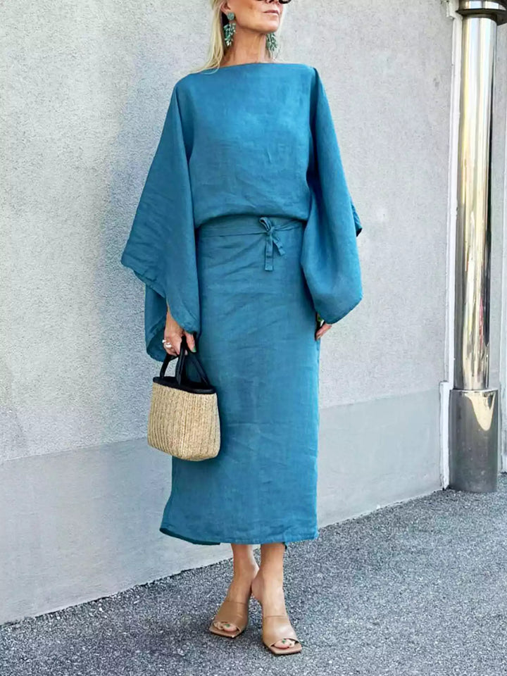 Marjon | Luftiges Leinen-Kimono-Kleid