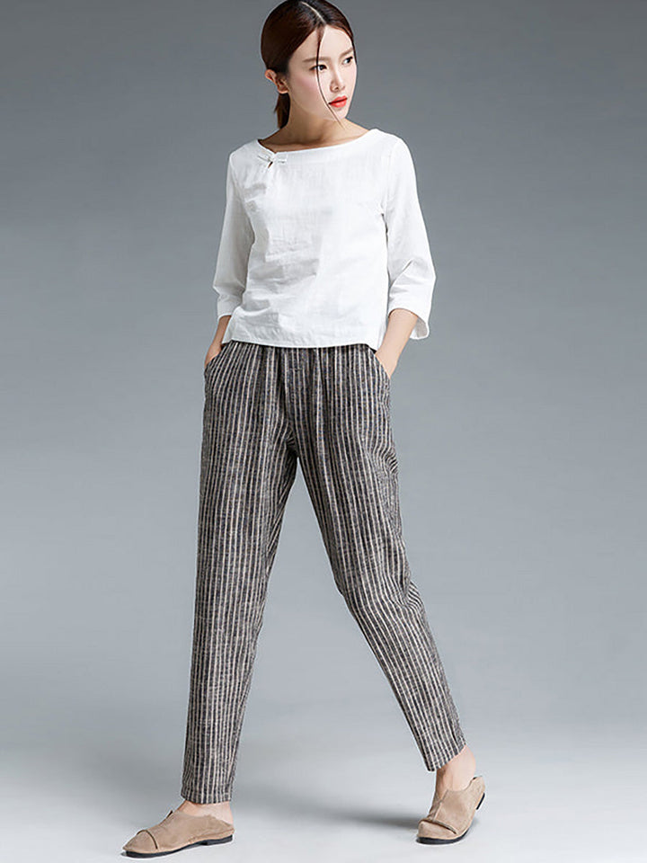 Meliora | Damenhose mit eleganten Streifenmustern