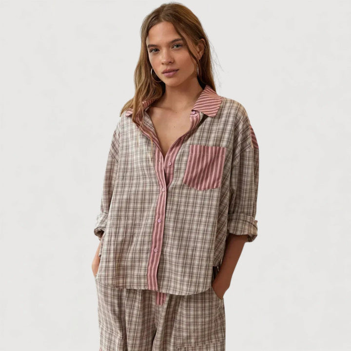 Isabella | Relaxed Pyjama-Set Damen stilvoll getragen