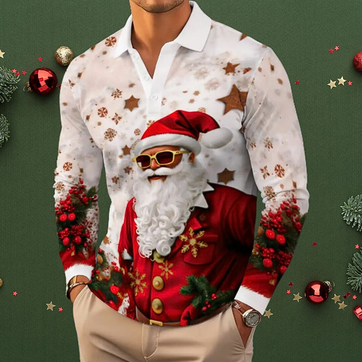 Weihnachtsmann | Hemd mit festlichem Weihnachtsmotiv