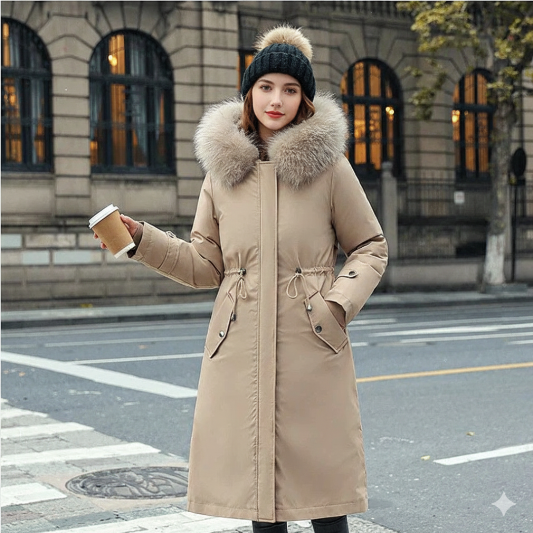 Isabelle | Damenjacke für Winter mit Kapuze und Pelz