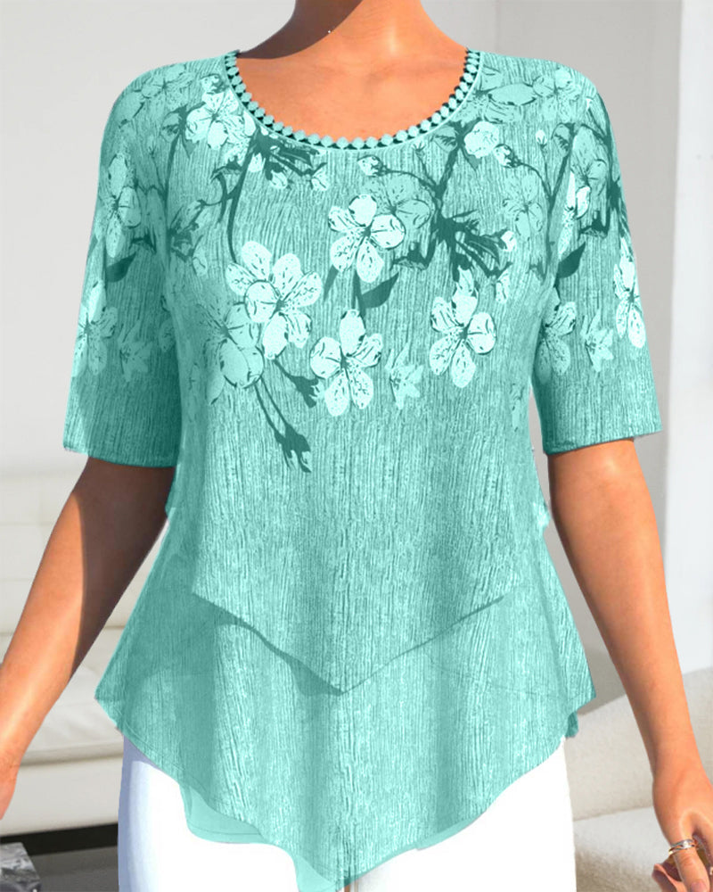 Sarah | Blumenpullover mit gemütlichem Schnitt und femininer Note