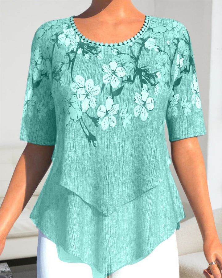 Sarah | Blumenpullover mit gemütlichem Schnitt und femininer Note