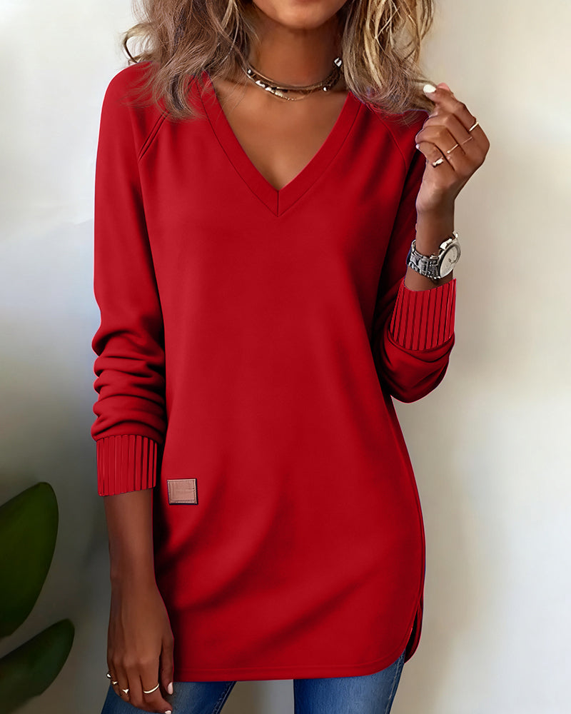 Emma | Modischer Damen Pullover V-Ausschnitt elegant