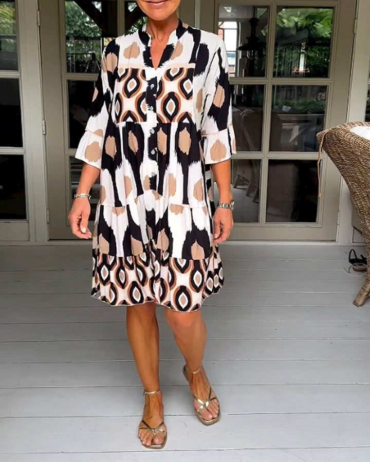 Karen | Bedrucktes Kleid mit floralen und modernen Mustern