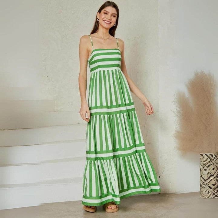 Emilia | Maxikleid mit Rüschen und Spaghetti-Trägern