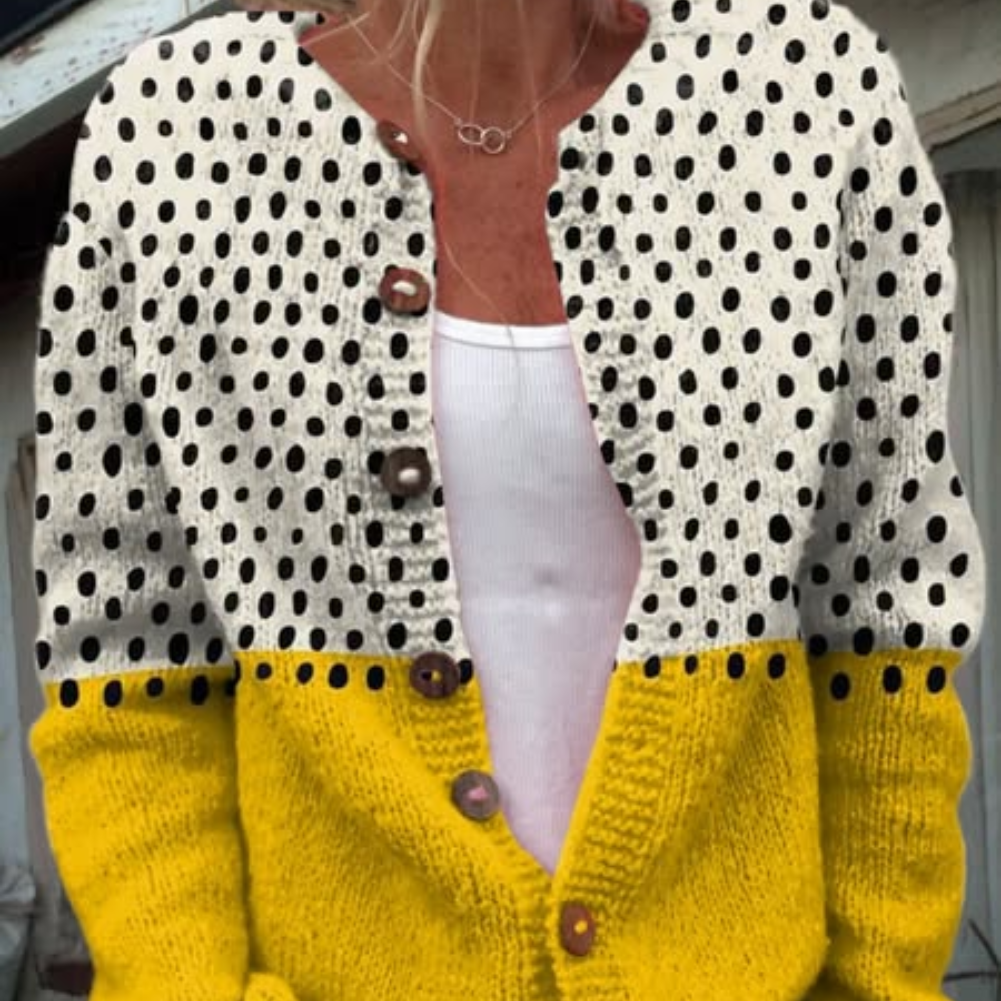 Mira | Damen Strickjacke mit geometrischem Muster
