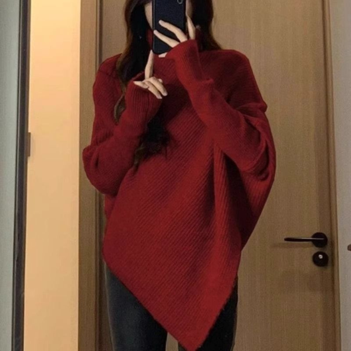 Nina | Lässiger Poncho Pullover Damen Oversized Look