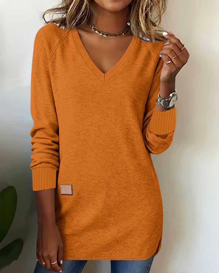 Emma | Modischer Damen Pullover V-Ausschnitt elegant