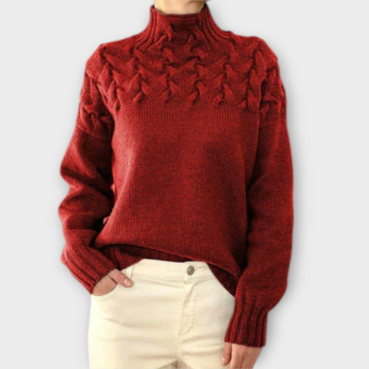 Julia | Zopfstrickpullover Damen elegant & bequem