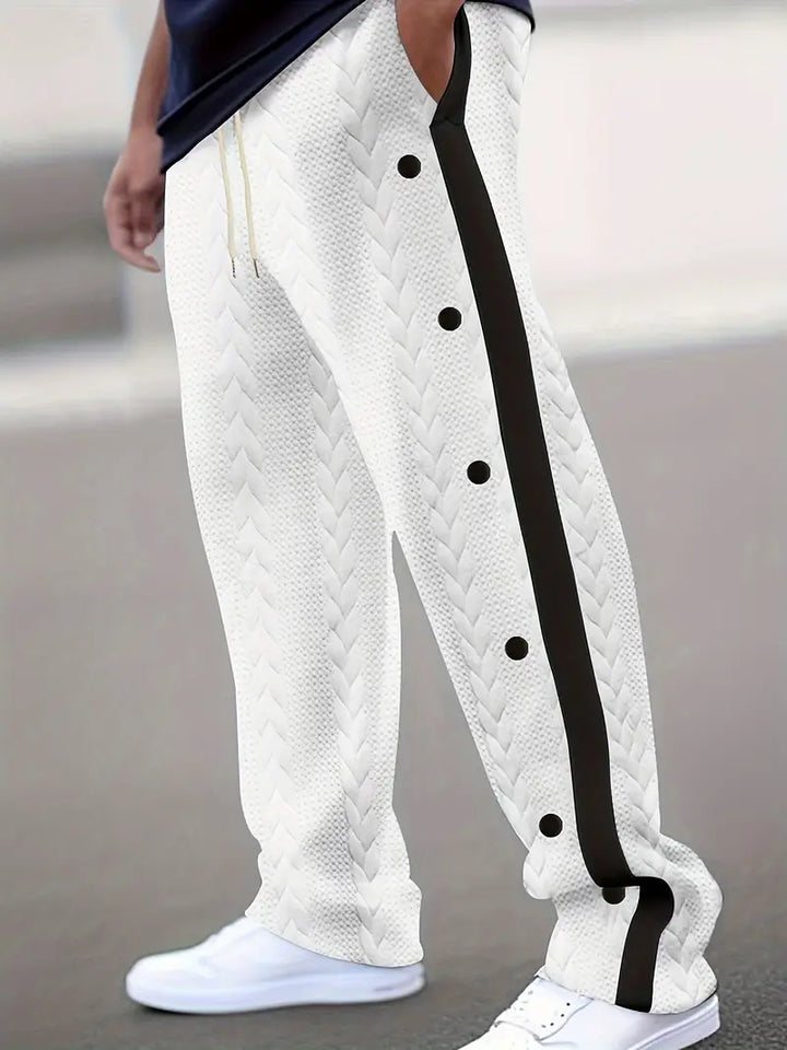 Kiana | Lässige Strickhose mit seitlichen Knopfakzenten