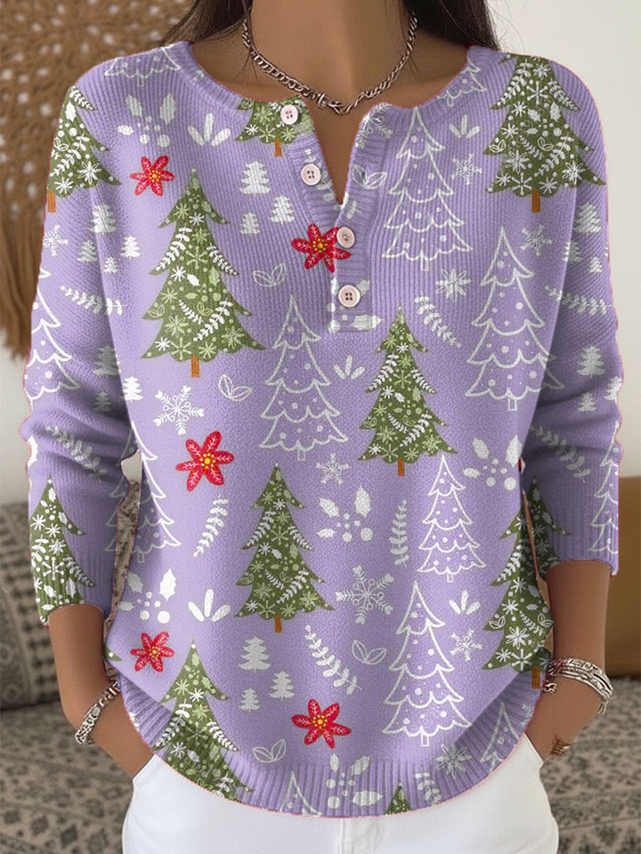 Mara | Festlicher Damenpullover Mit Schönen Knöpfen