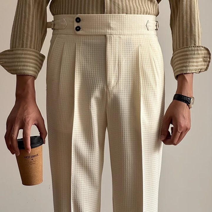 Naples Hose mit hoher Taille und Waffelstruktur