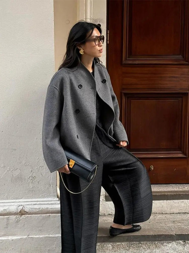 Gina | Übergroßer Wollmantel für Herbst und Winter